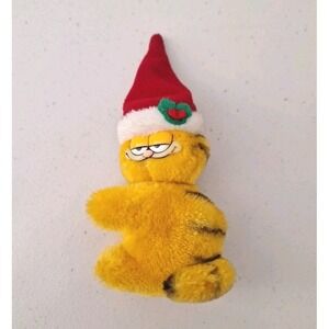 CHRISTMAS Garfield Plush Stuffed Animal Clip Vintage Dakin 1981 Costume